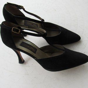 Black Velveteen SESTO MEUCCI Mary Jane Heels 8.5